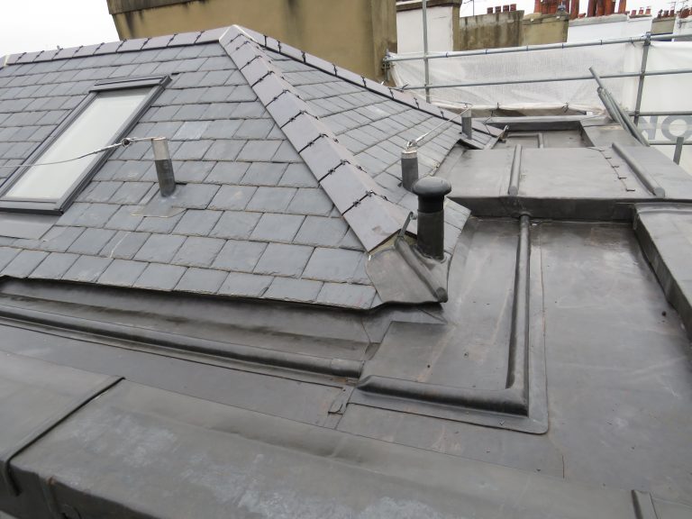 Kensington London Slate Lead Roof Code 8 lead box gutters welsh slate cwt-y-bugail